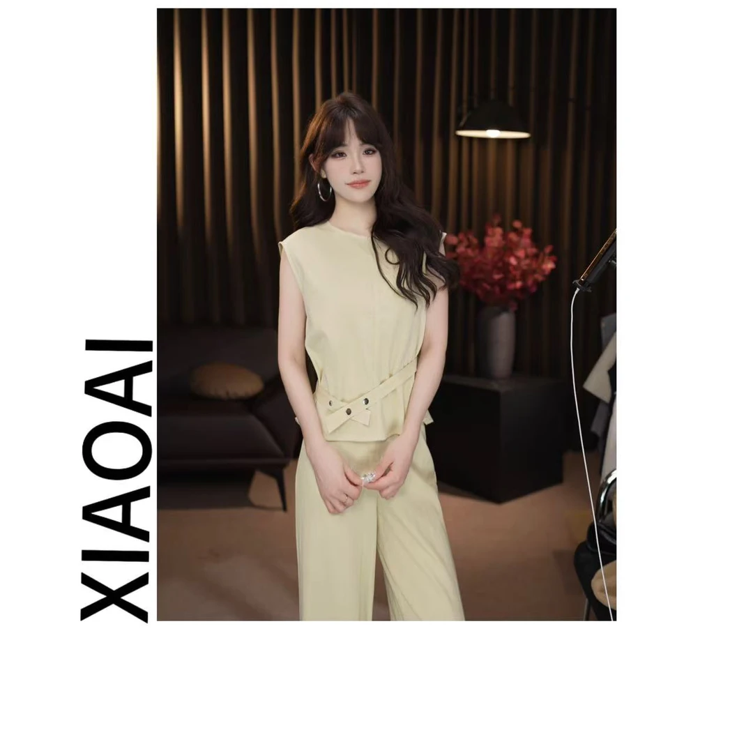 A新款套装女2025初夏高定轻奢气质显瘦设计感套装女BN25380