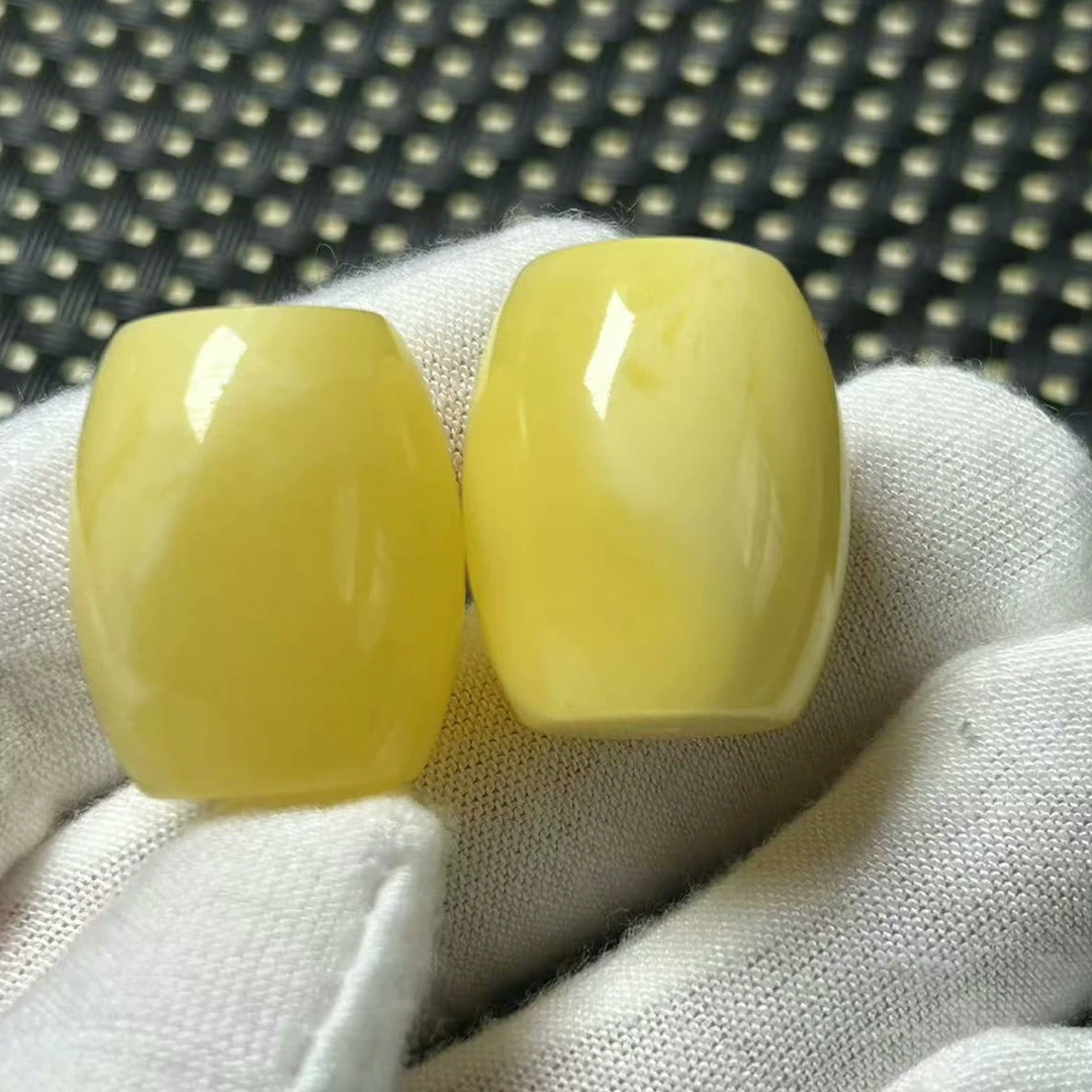 俄*料黄白满蜡飘花桶珠单珠妖花蜡质浓郁二代配饰