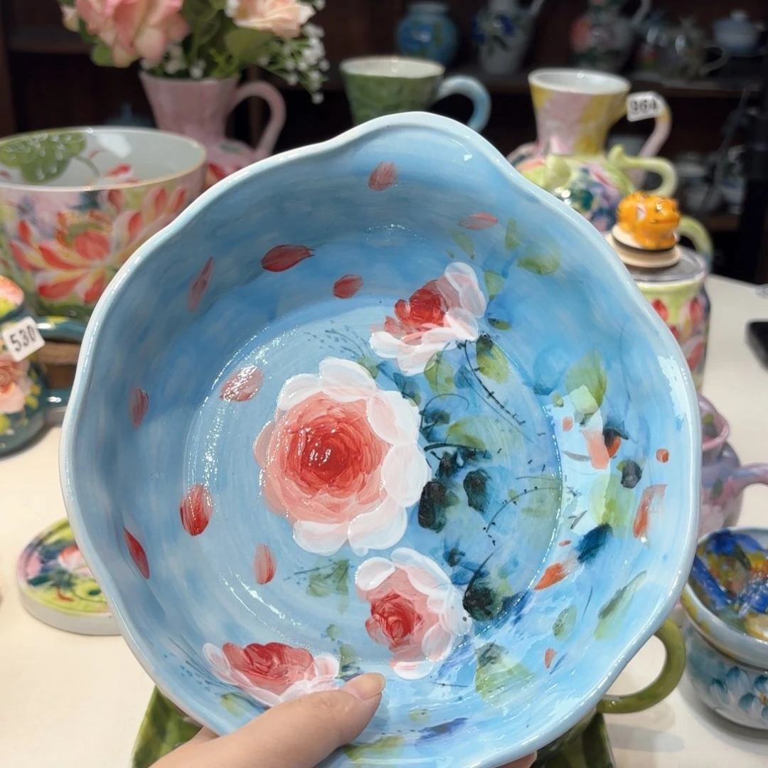 景德镇手绘高温釉下彩陶瓷茶具