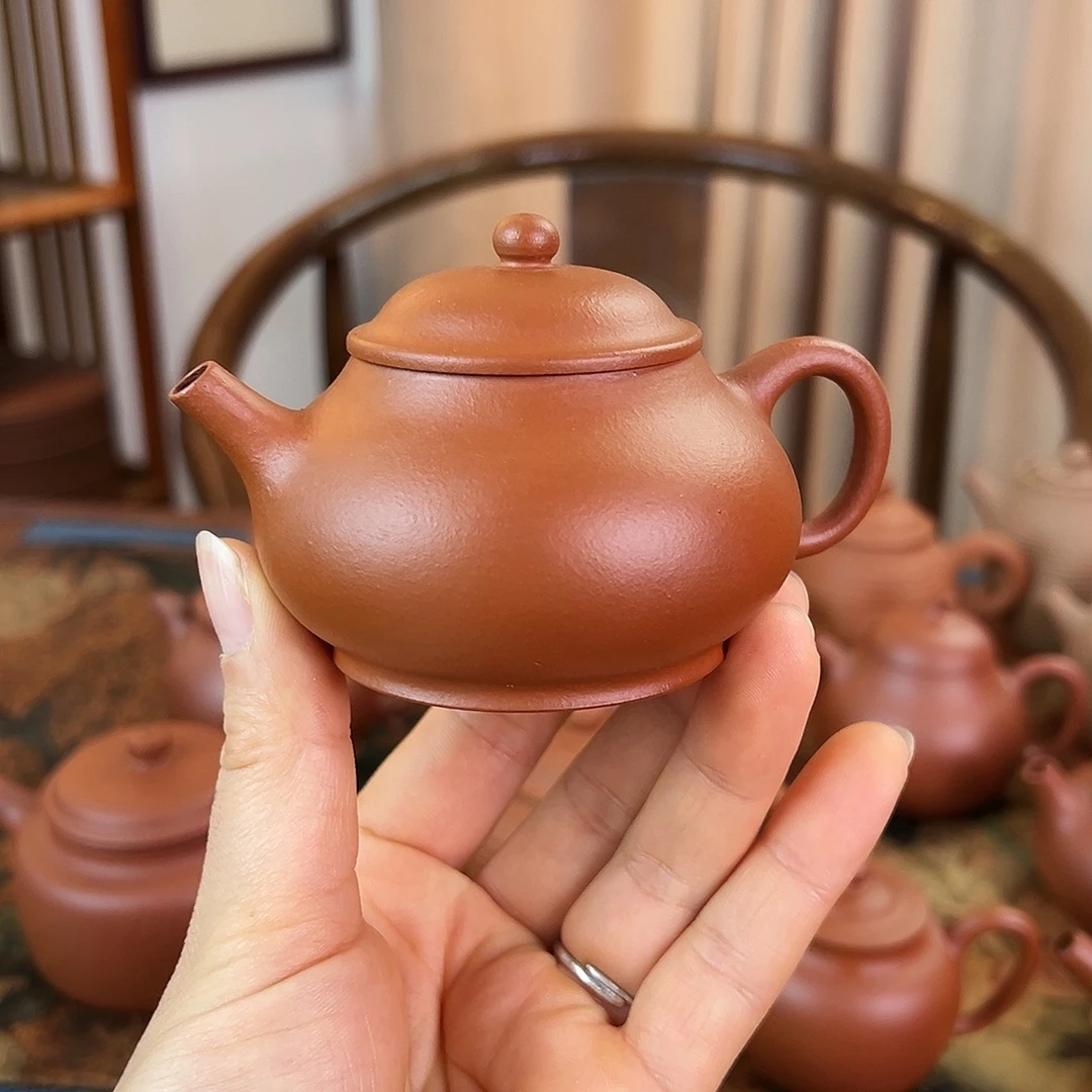 紫砂茶壶精品 古潘 生砂朱泥 130cc