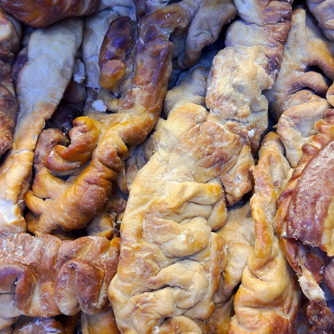 2斤烟熏去油肥肠89.9特价包邮