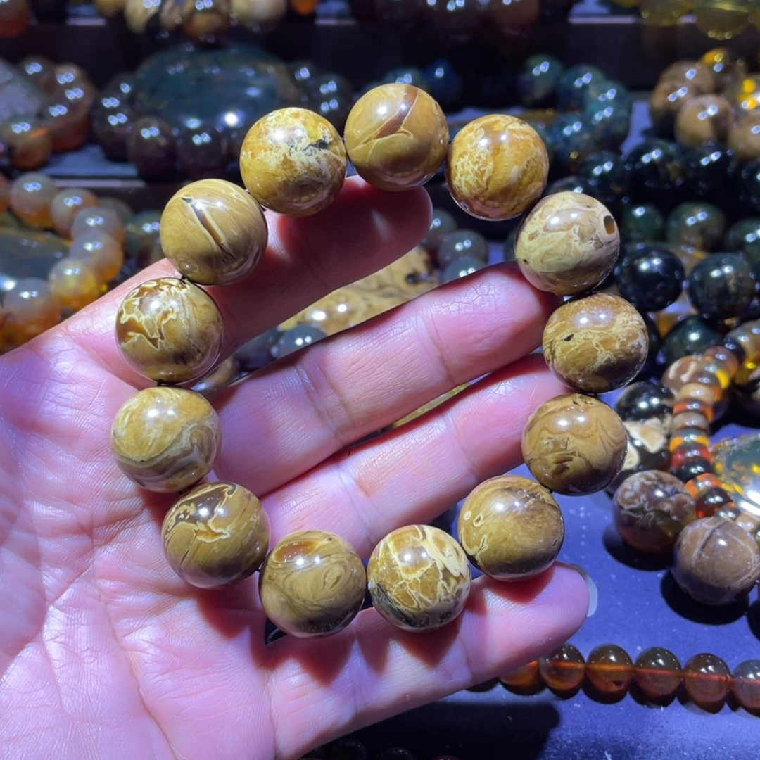 琥珀未镶嵌手链天然