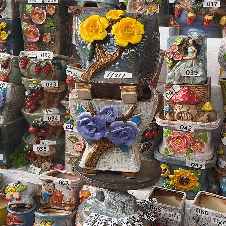 粗陶材质多肉花盆