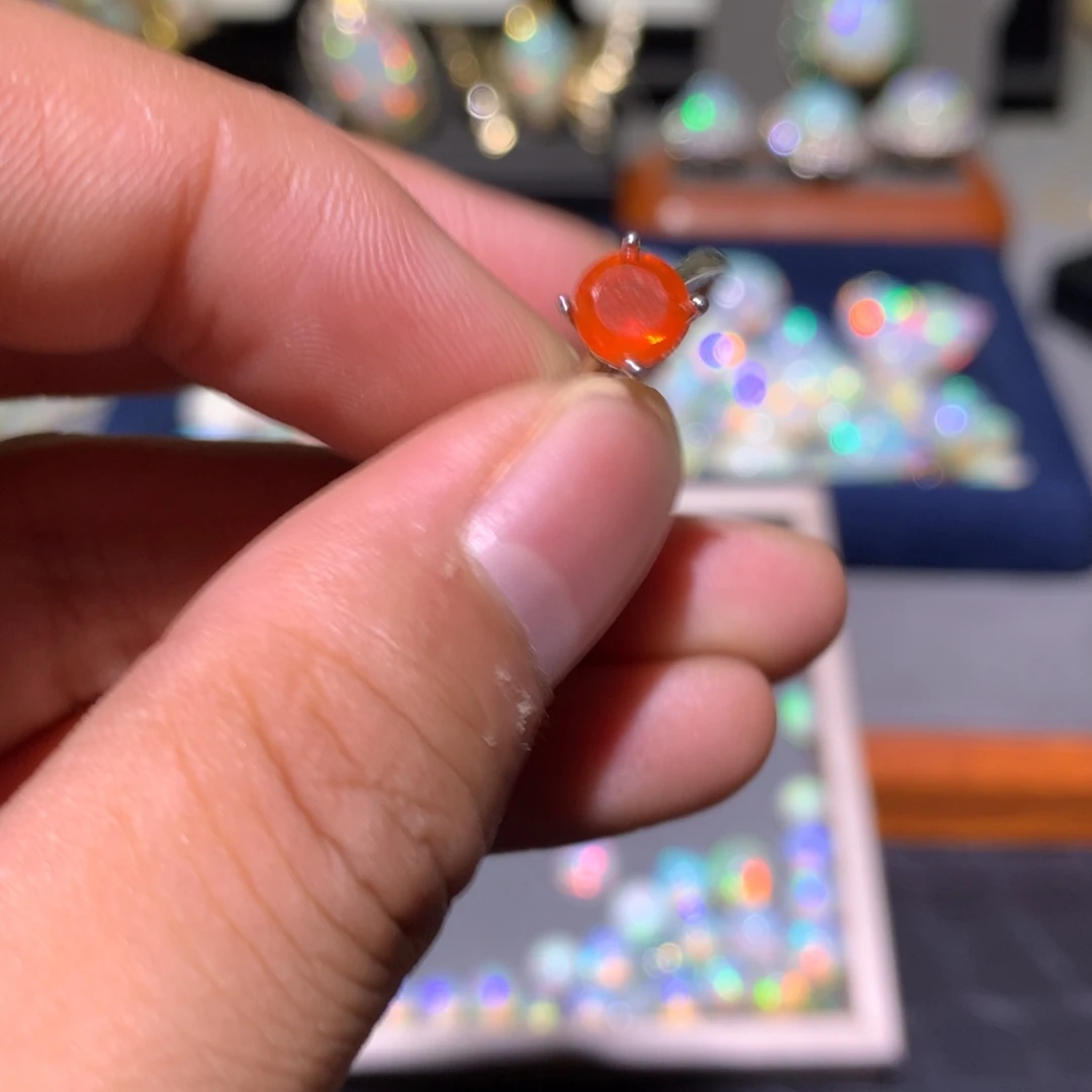 欧泊银S925镶嵌欧泊戒指