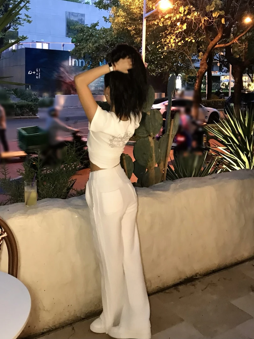 小香裤~定制款纯棉直筒休闲裤25A0368