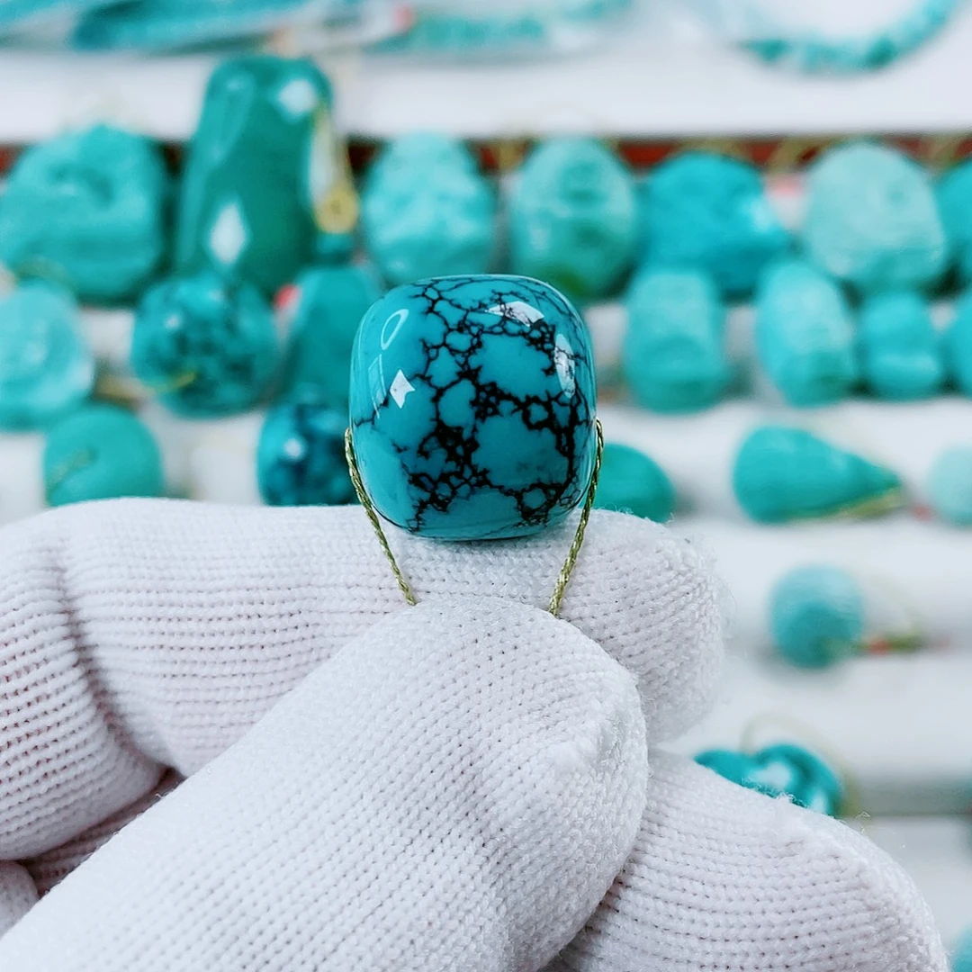 绿松石未镶嵌车挂直径17.8