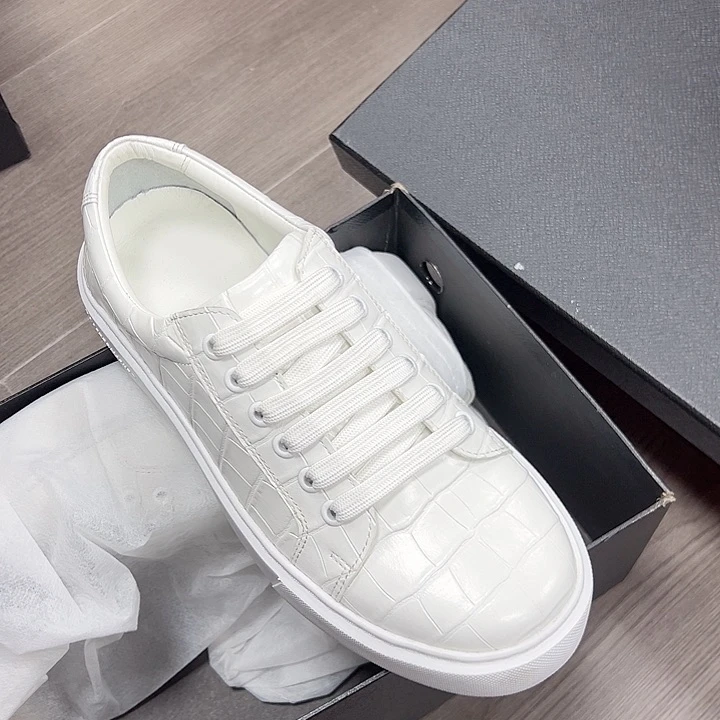 鳄鱼皮（革）夜*人小白鞋38