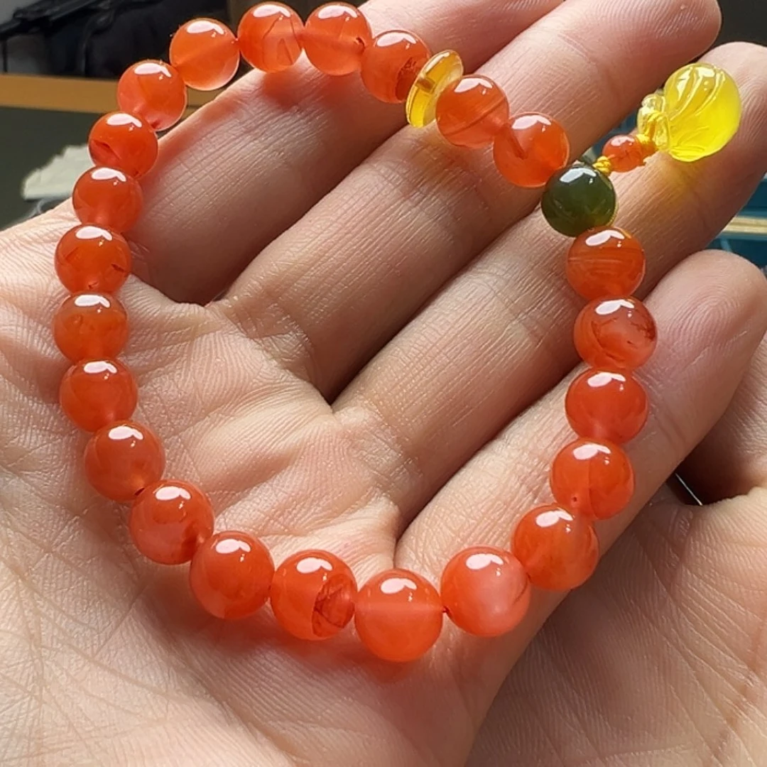 南红玛瑙未镶嵌手链