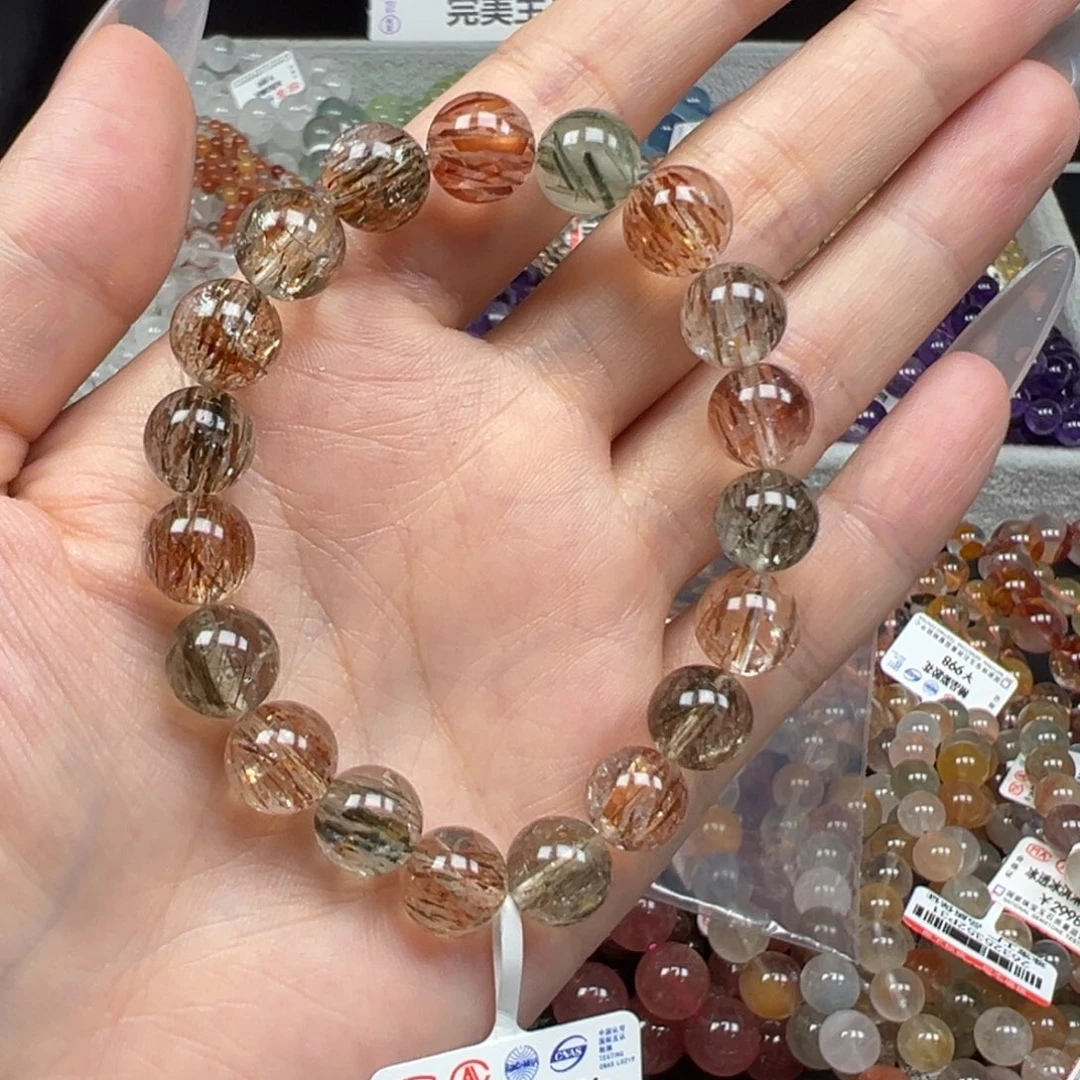 A****手链水晶未镶嵌卡9精品冰透黑金超七1