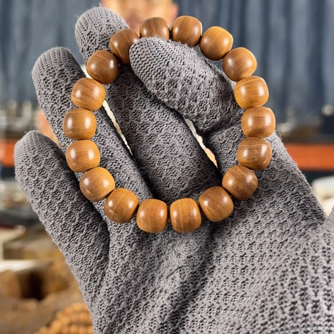 散珠檀香木王系列十号料“百年虫漏”1112横黑奶凉醇甜