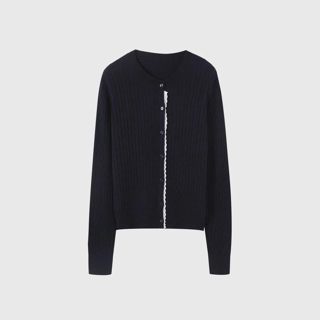 2025春节新款v领气质优雅百搭时尚针织开衫