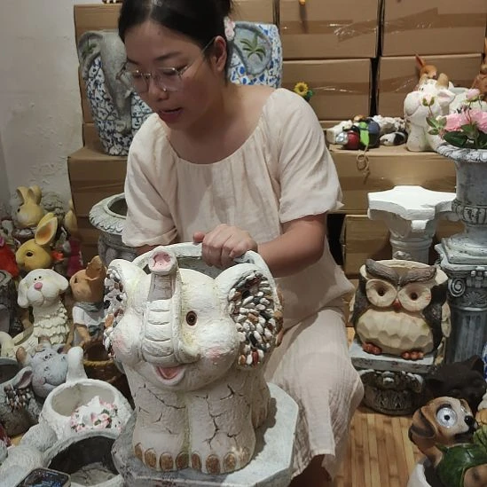 合成树脂氧化镁白色大象一个