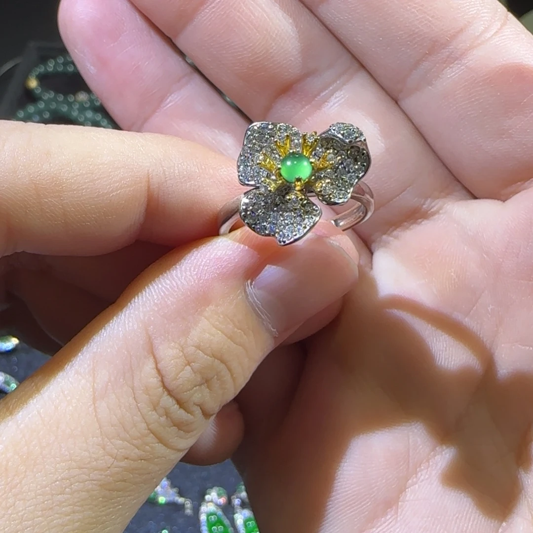颈饰未镶嵌翡翠天然翡翠A货戒指