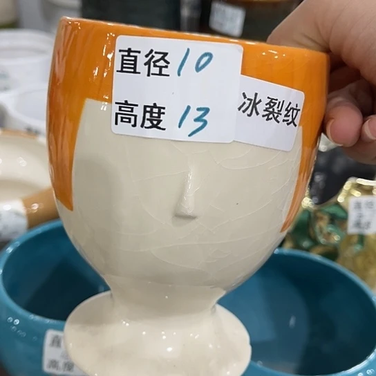 多肉绿植陶瓷花盆9.9包邮，有孔