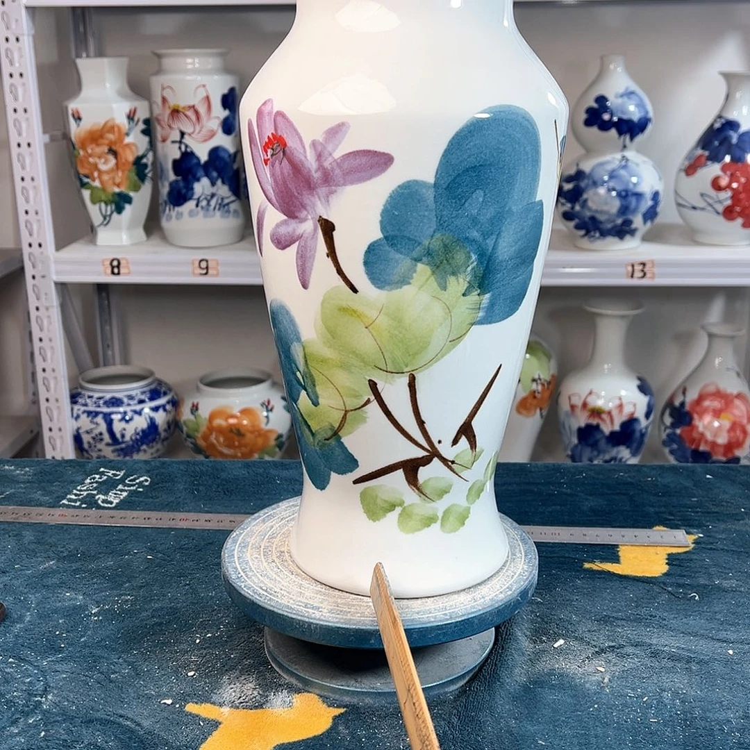 摆件景德镇陶瓷大鱼鸟