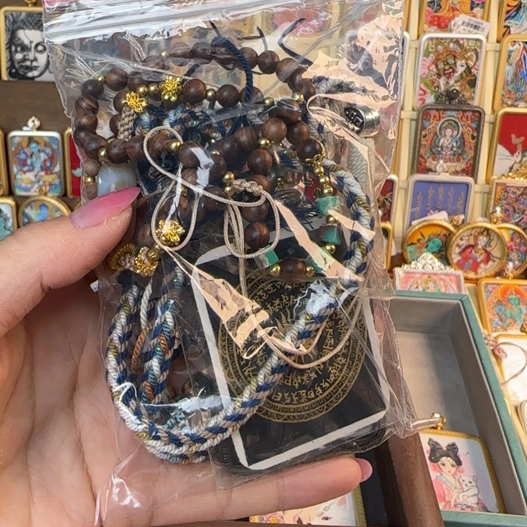 小***人吊坠古祥手绘唐卡