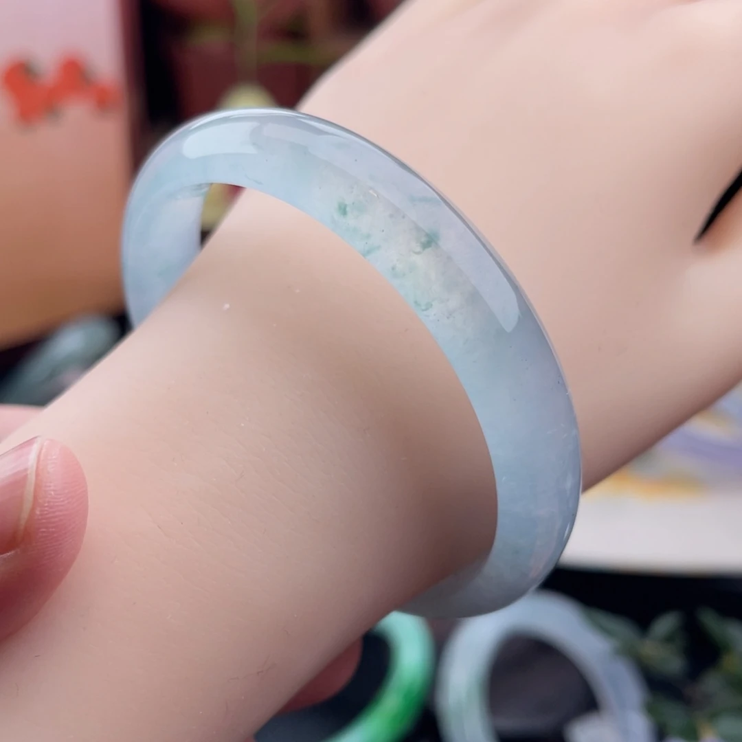 未镶嵌手镯翡翠冰川蓝