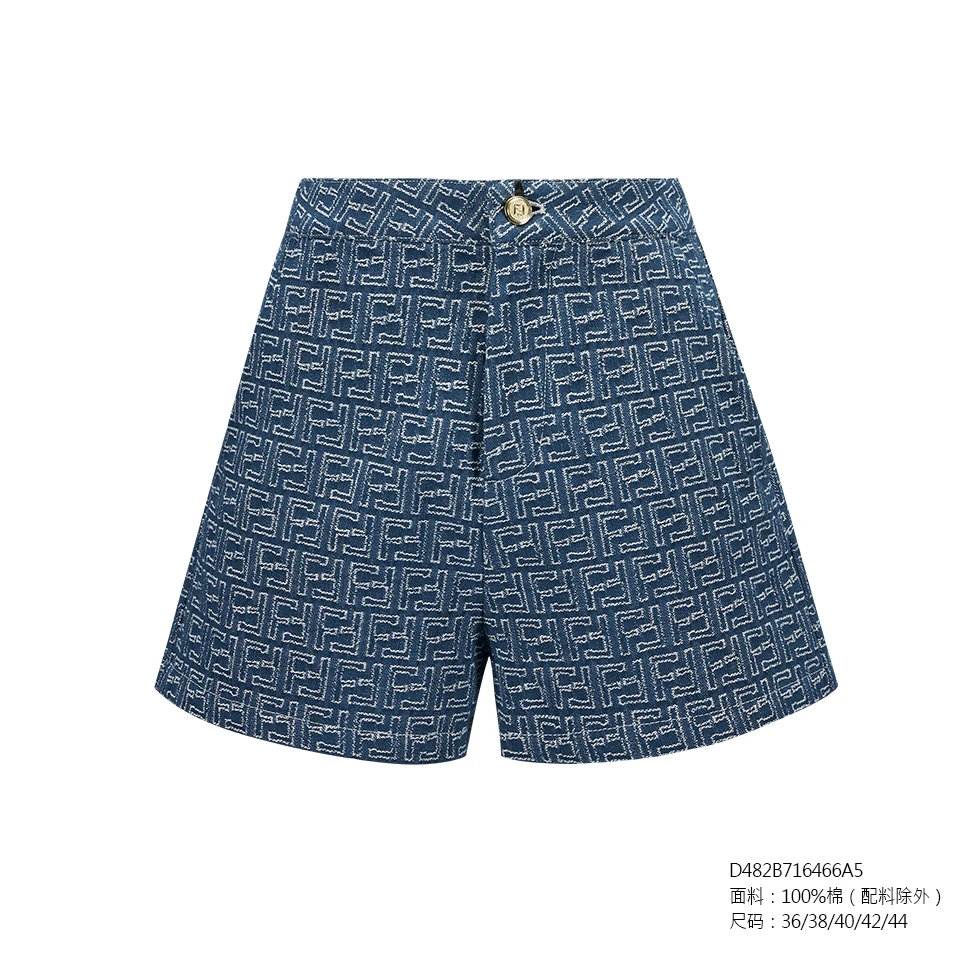 FENDILOR小怪兽25春夏款女士牛仔短裤 D482B716466A