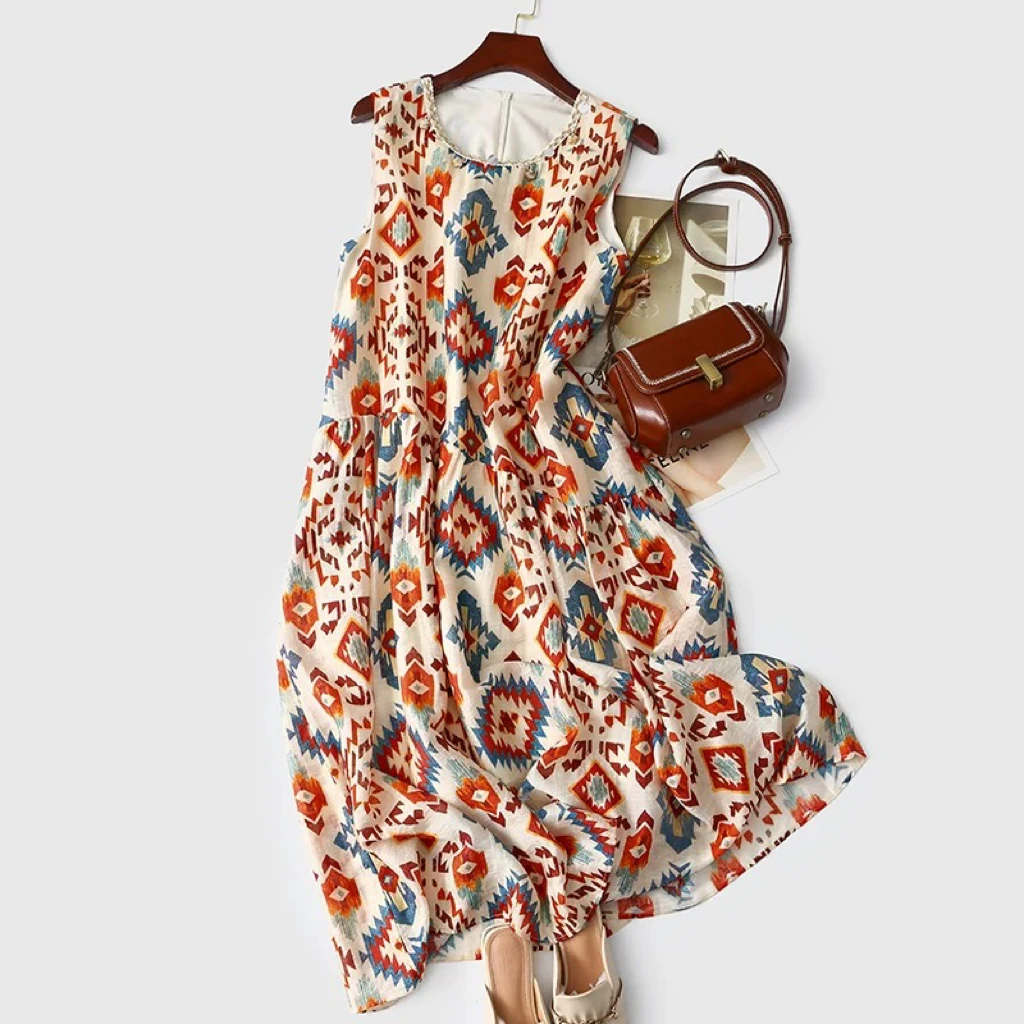 FUJIA STYLE新款韩版时尚度假风背心连衣裙Q8253