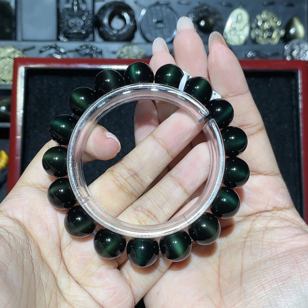 【闪购商品】未镶嵌黑曜岩手串@**灰