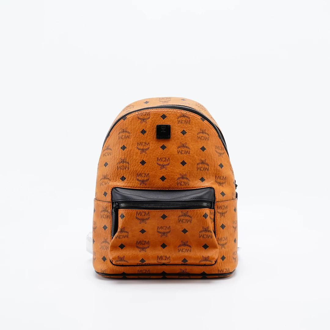 全新未使用 MCM 【MCM专属】干邑色中号双肩包/BGG601180001