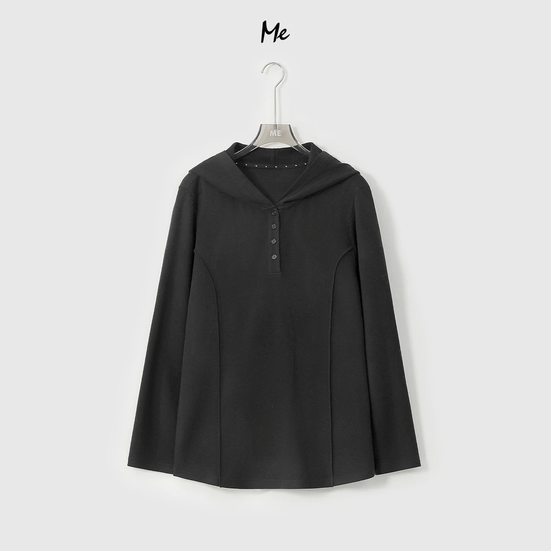 ME【黑松露大版卫衣】桑蚕丝绵羊毛混纺云柔感超柔时尚卫衣MESA3545