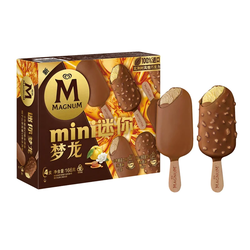 和路雪迷你梦龙柚子山茶花蜜+卡布基诺口味166g/盒