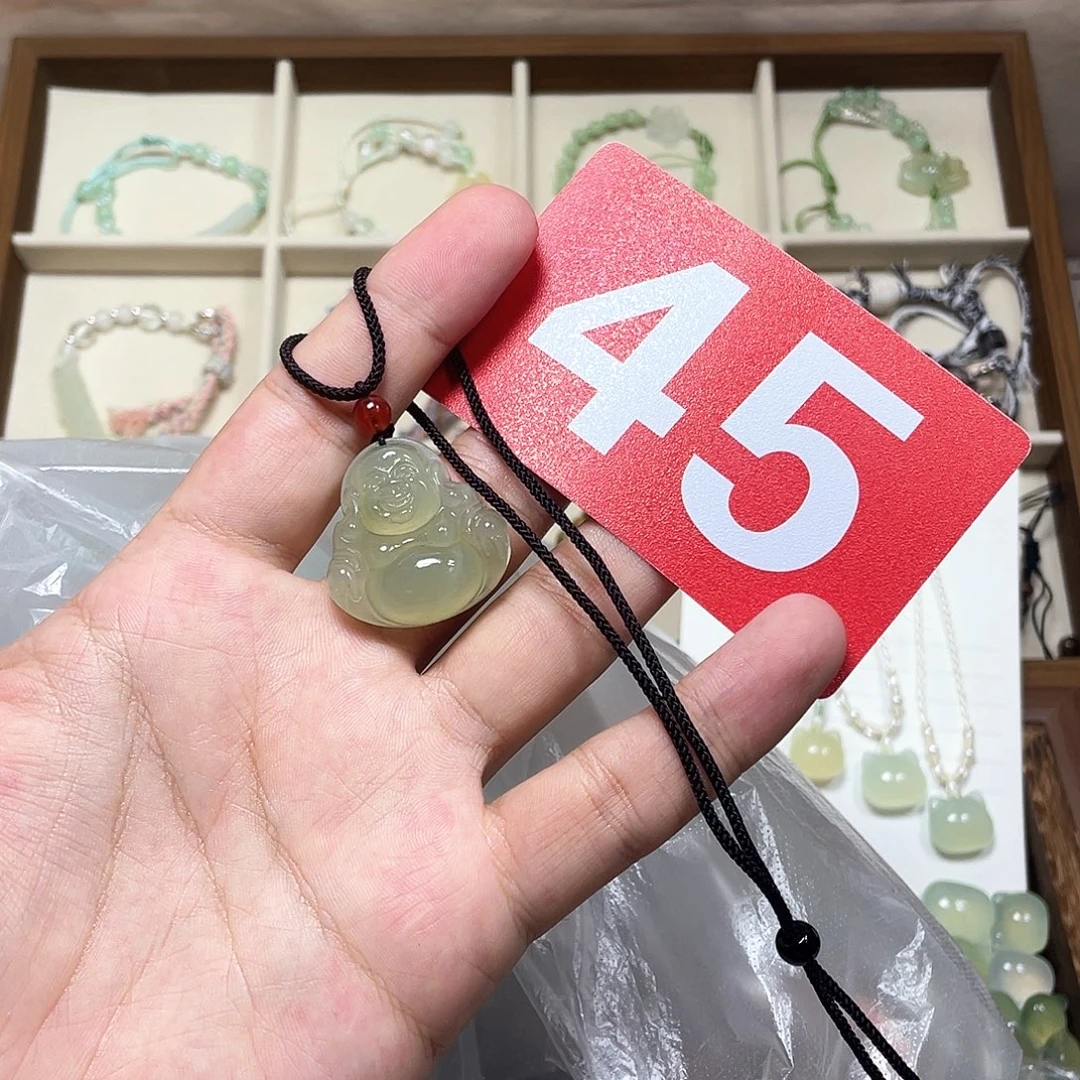 蛇纹石玉合金颈饰