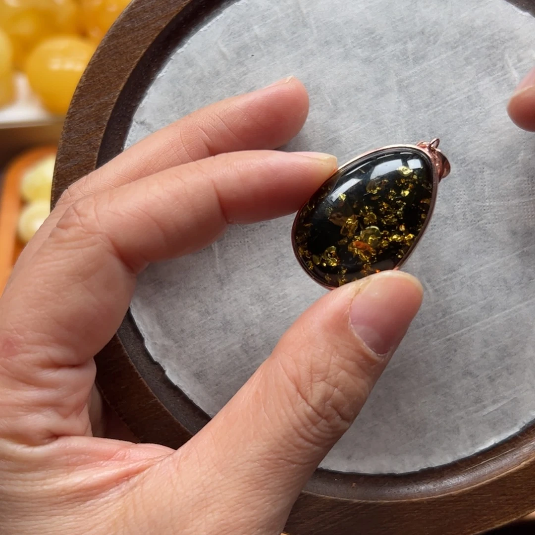 琥珀银S925镶嵌珠宝奇石