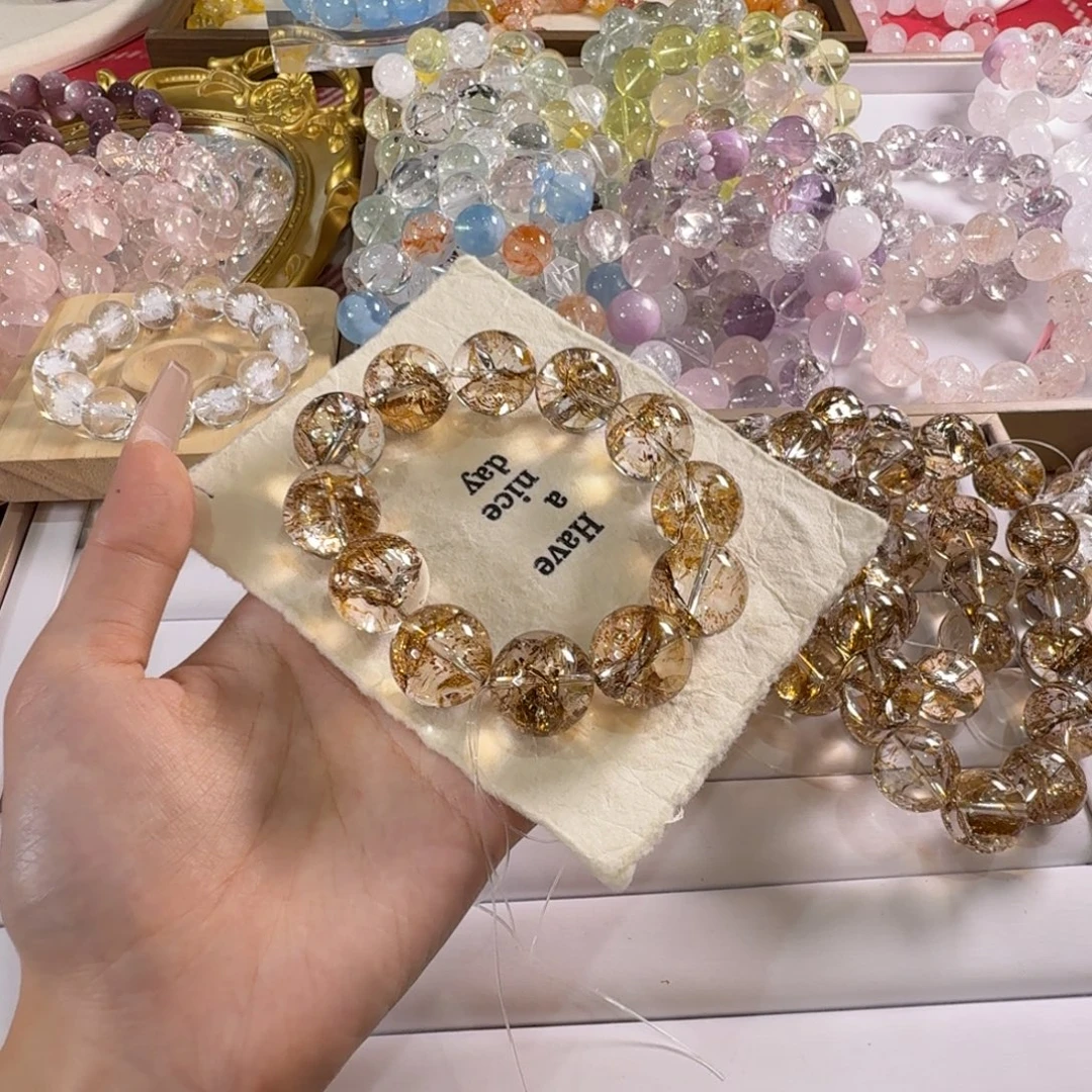 ****莓未镶嵌手链水晶金箔19