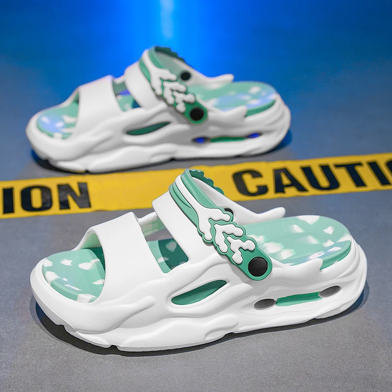 拖鞋男夏季外穿踩屎感厚底防滑防臭一字拖青少年两用运动沙滩凉鞋