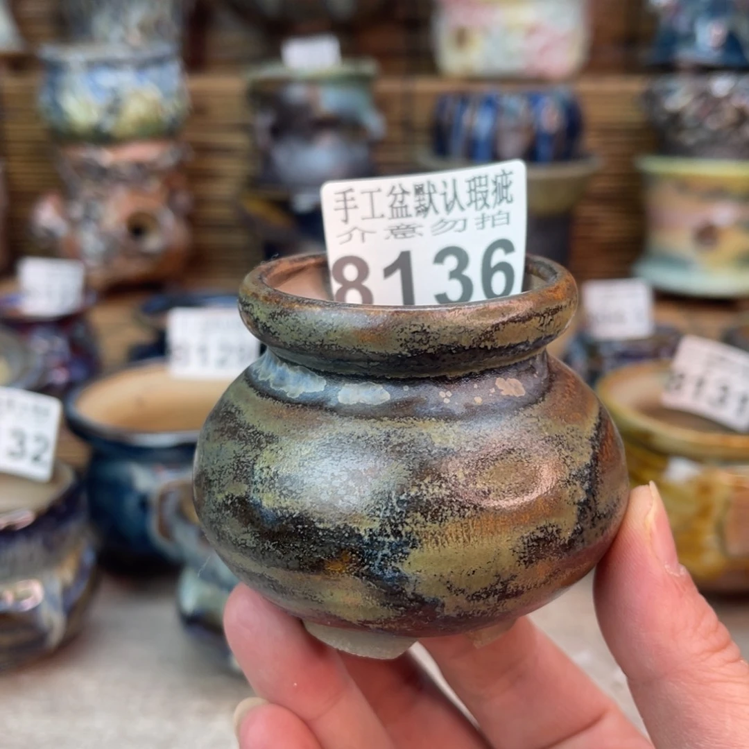 手工花盆默认瑕疵完美者勿拍