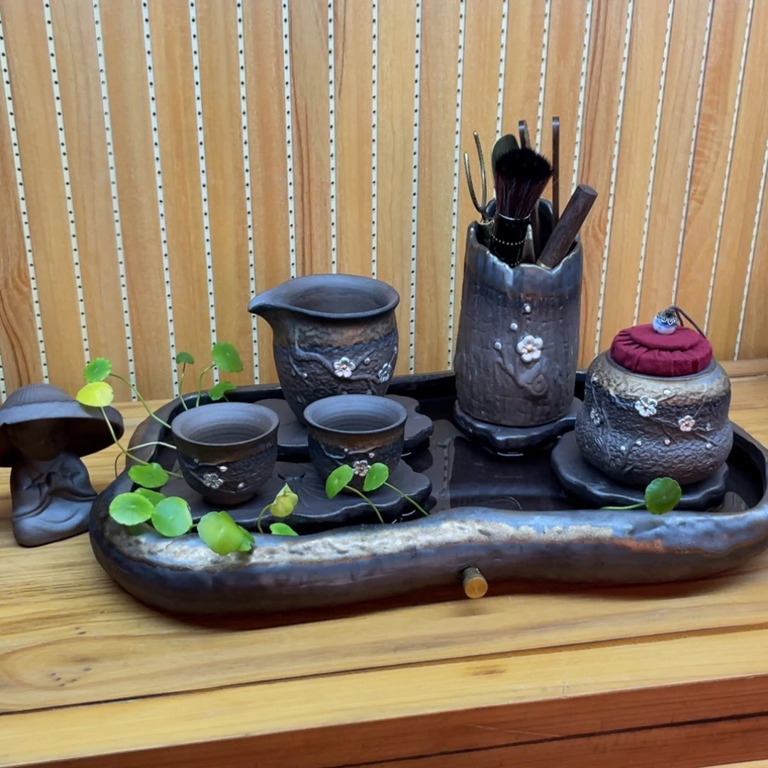 瓷片瓷野粗陶茶具