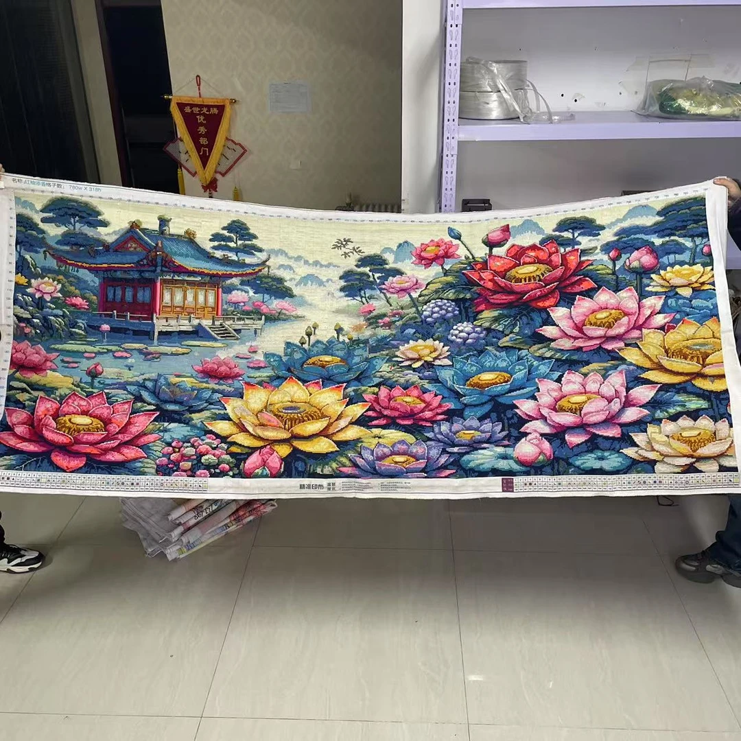 手工十字绣成品红袖添香2.3米大格t2311
