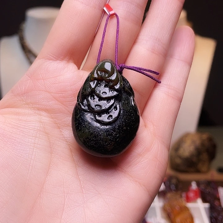 琥珀未镶嵌裸石抚顺琥珀石珀钱袋298