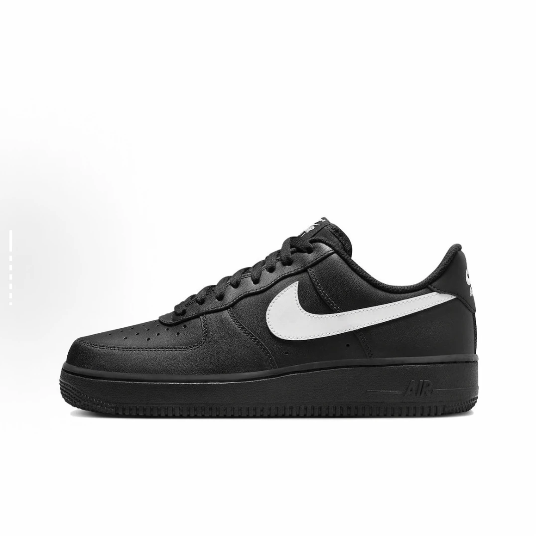 耐克/NIKE男子AIR-FORCE-1黑色白标低帮空军一号 FZ0627010