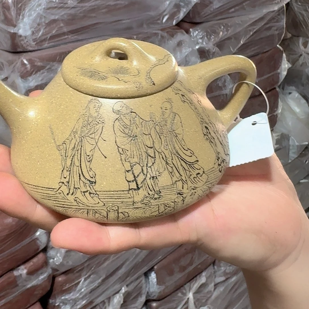 紫砂茶壶龙背青子冶石瓢