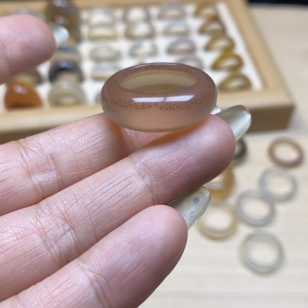 玛瑙/玉髓未镶嵌戒指A07港17不退换