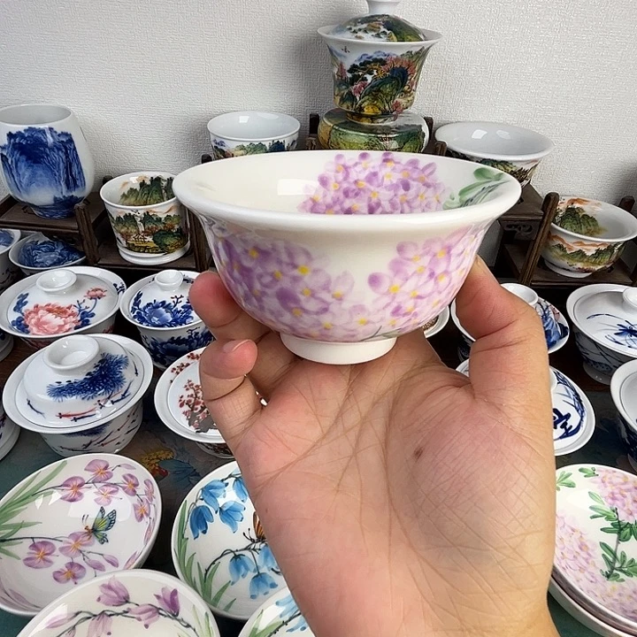 忠意堂釉下彩紫绣球