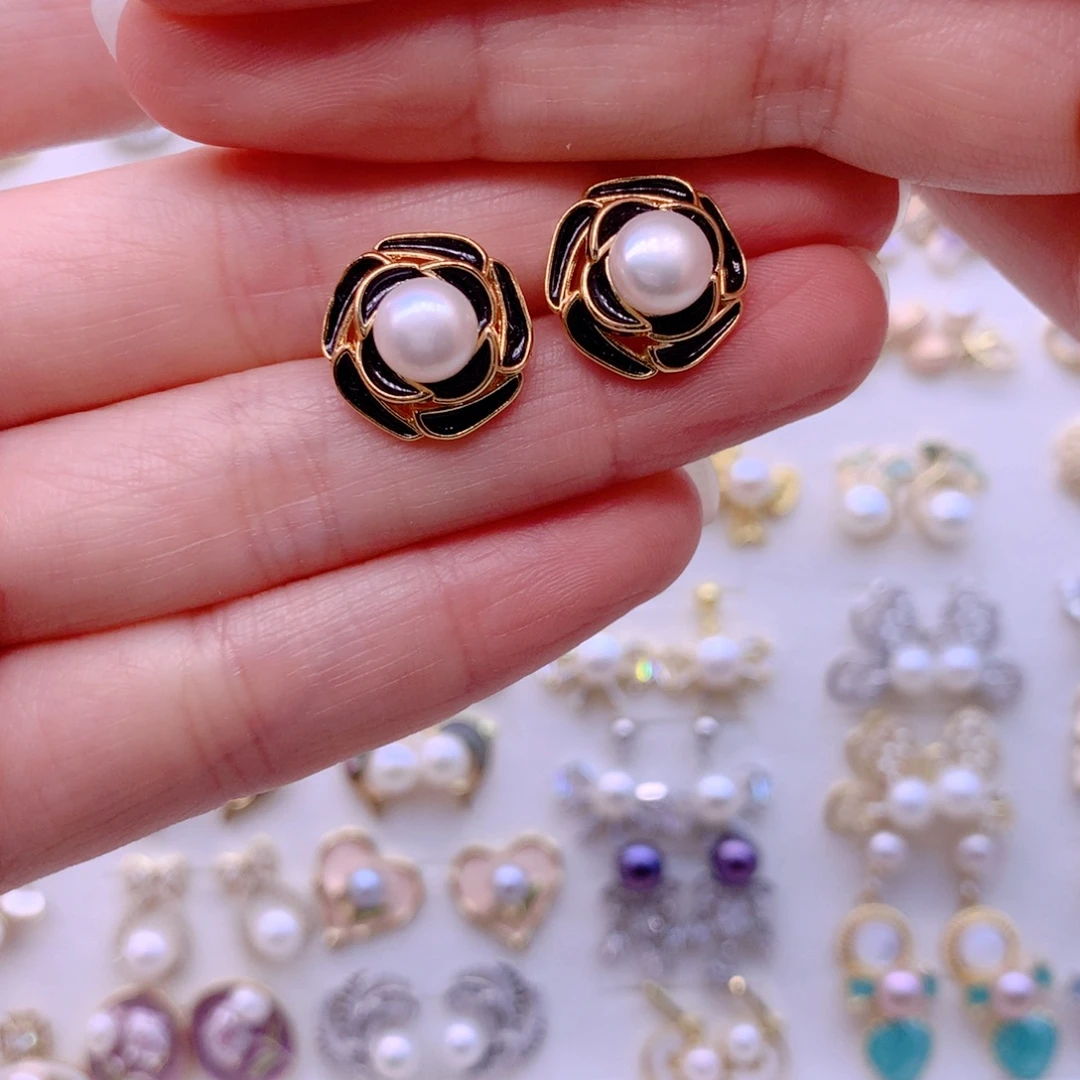 耳饰淡水珍珠合金