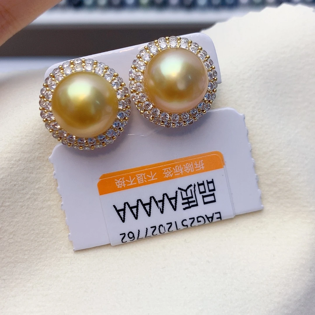 耳饰海水珍珠银S925镶嵌w23