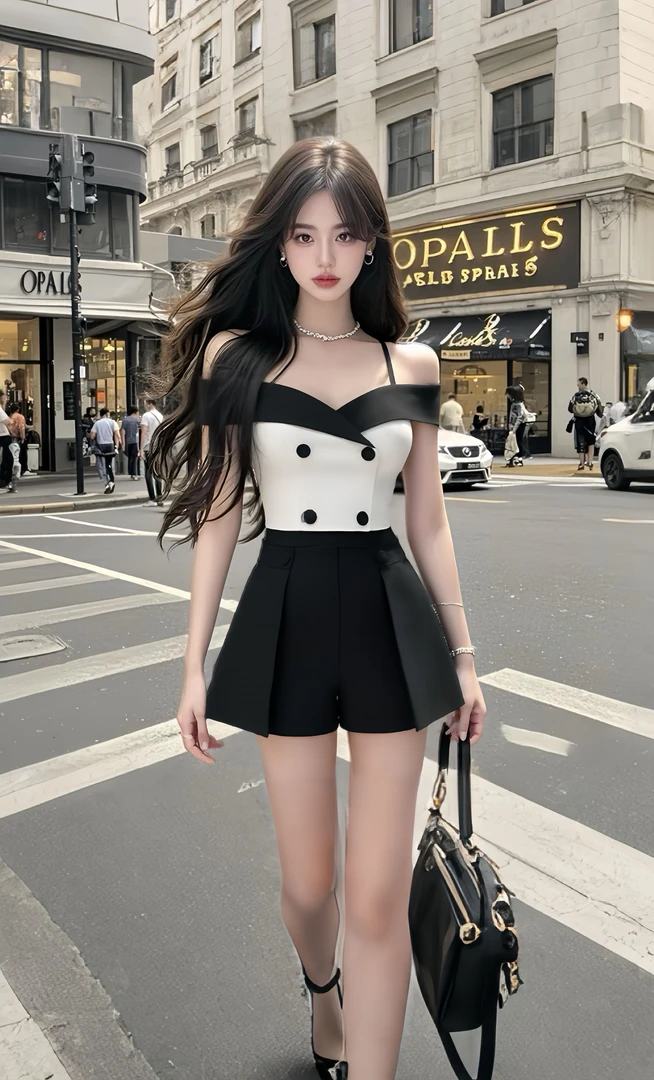 夏季新款时尚气质显瘦别致设计感连衣裙女小众纯欲辣妹高级感穿搭