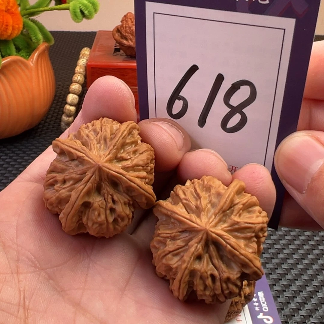 文玩核桃把件全品野生四棱36.5尺寸618号