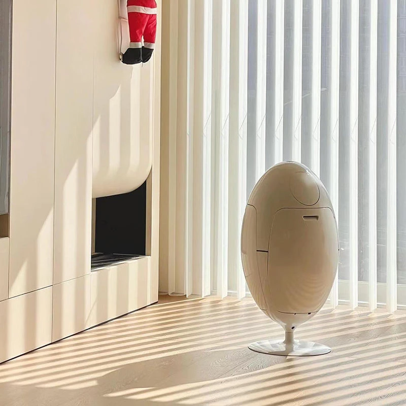 环保恐龙蛋分类垃圾桶开放厨房大平层落地摆件垃圾箱高级别墅设计