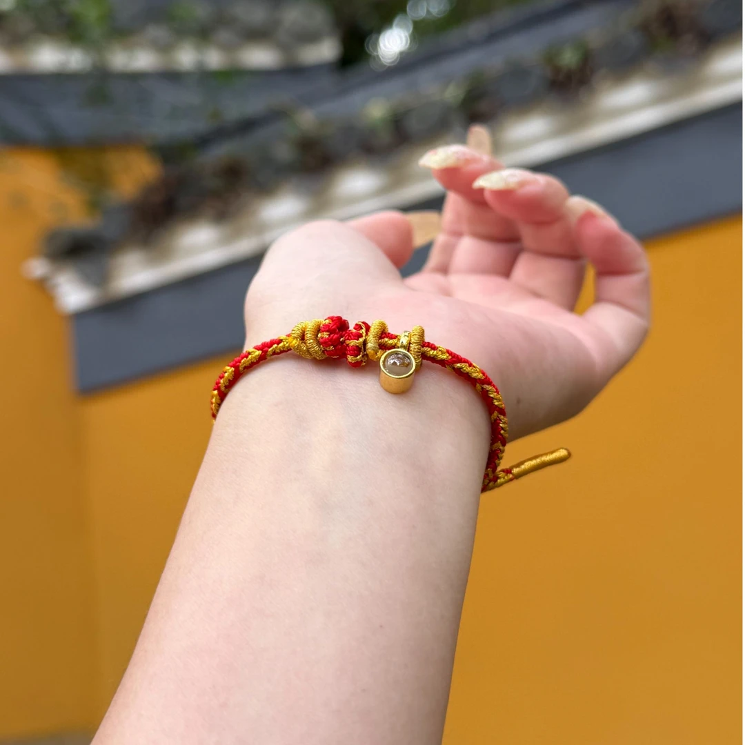 普陀山微雕【马年专属守护】手编红绳