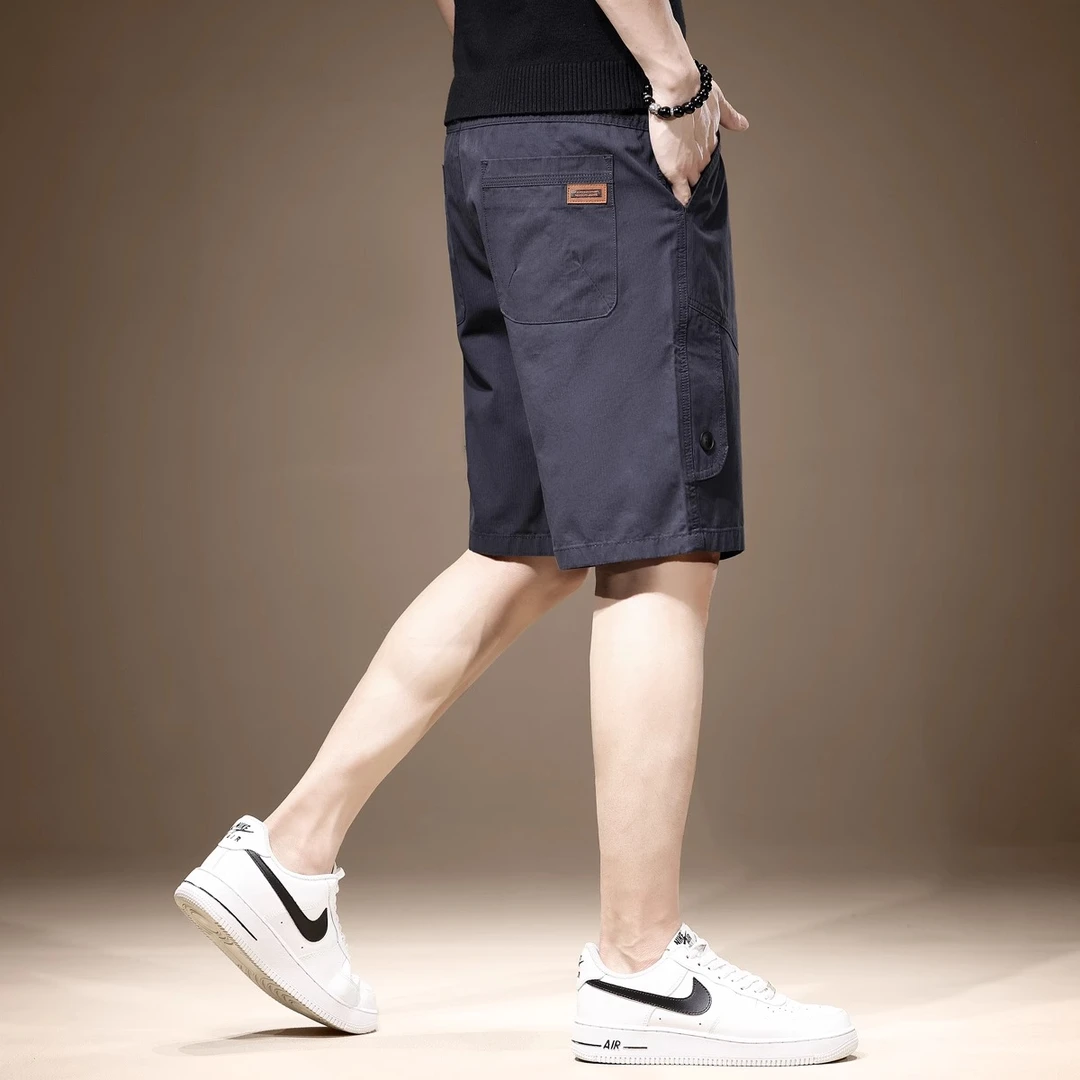 Cebrodz复古直筒工装短裤男士夏季薄款潮牌百搭五分裤休闲中裤男