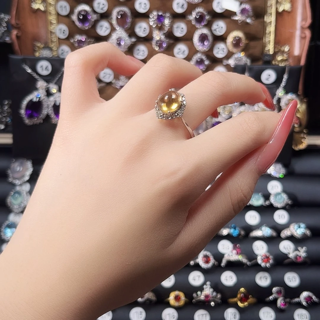 银S925镶嵌戒指紫晶