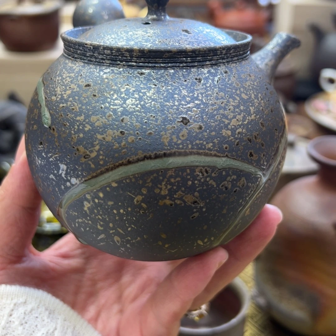 藤田得太常滑烧侧把壶