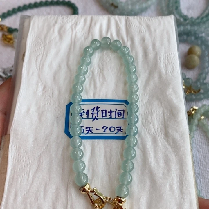 未镶嵌定制翡翠缅甸翡翠a货高冰种木纳雪花棉手链卡6.5精品