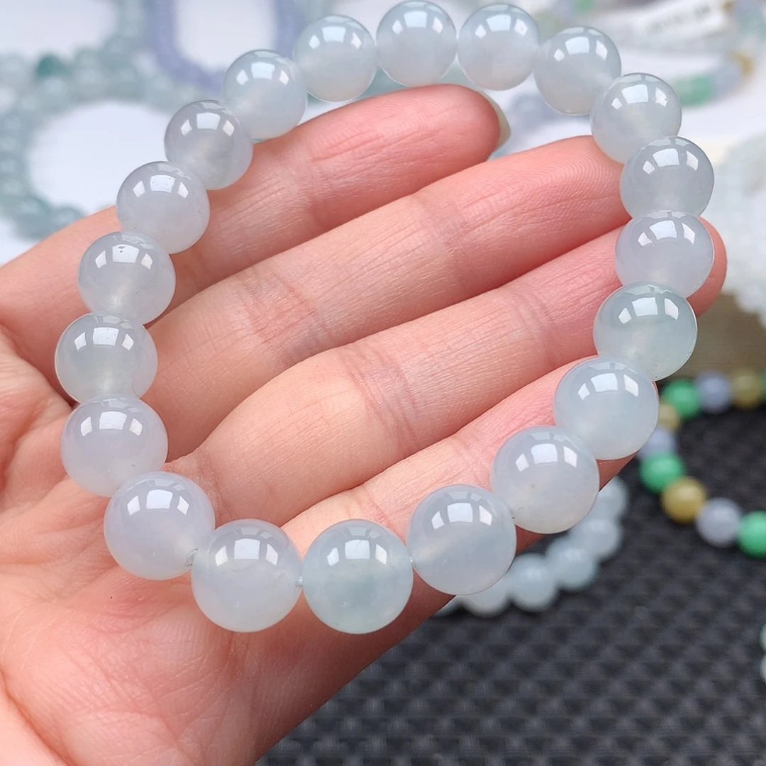 翡翠手链未镶嵌卡9.8